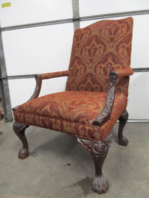 lot 2 image: High End SAM MOORE Oversized Parlor Chair