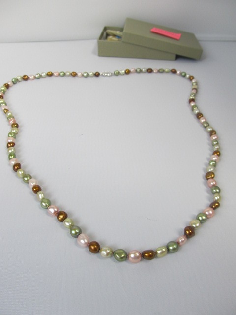 lot 213 image: HONORA Genuine Pearl & Sterling Necklace