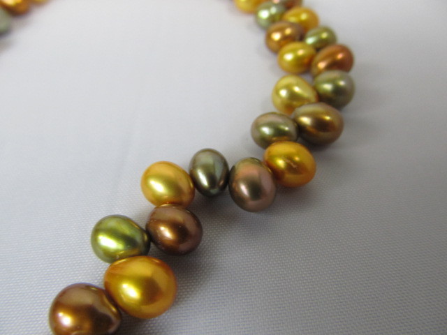 lot 167 image: HONORA Genuine Pearl & Sterling Necklace & Bracelet
