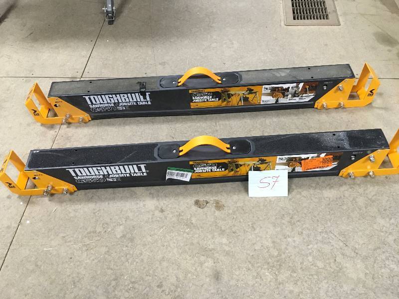 lot 57 image: Toughbuilt 41.5 in. Folding Sawhorse- Lot of 2