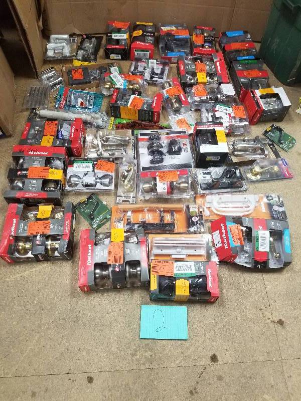lot 67 image: Assorted Door Locks and Door Handles not inspected some missing parts