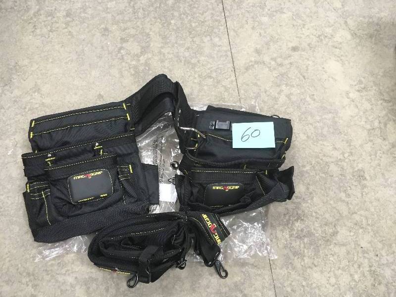 lot 60 image: Magnogrip 19- Pocket Magnetic Builders Tool Belt not used