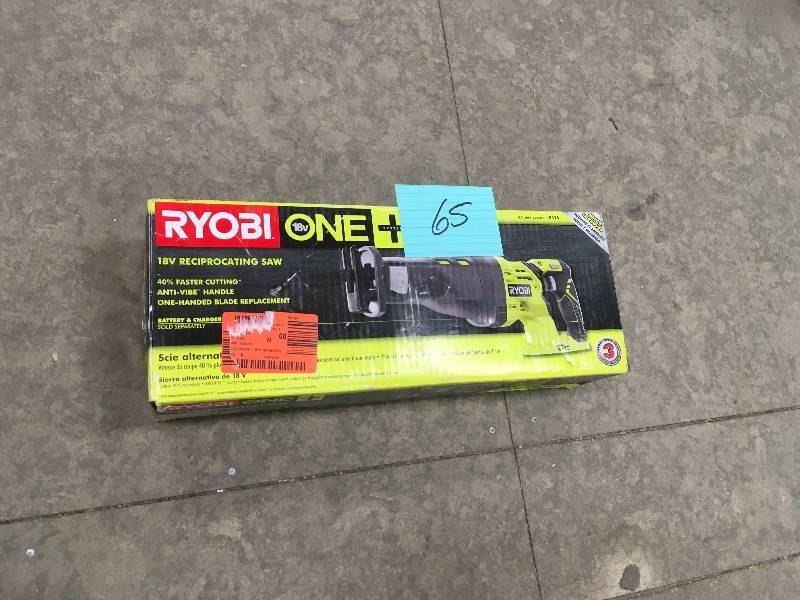 lot 65 image: Ryobi ONE  18V Recprocating Saw ( Tool Only) not used