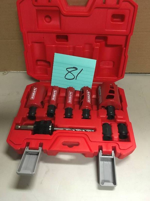 lot 81 image: Diablo 9 Pc. Bi - Metal Hole Saw Kit