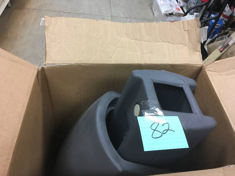 lot 82 image: Mail Master Streamline Stone Gray OverPost Mounted Plastic Mailbox not used