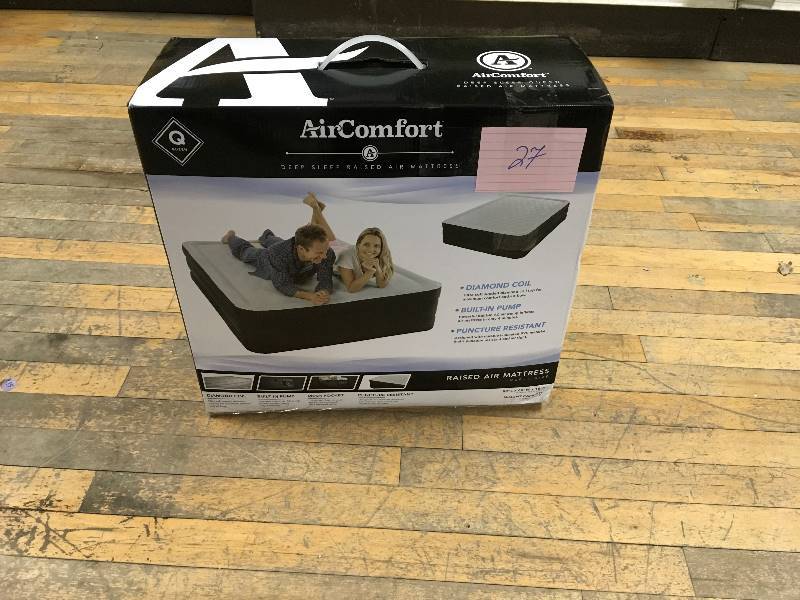 lot 27 image: Air Comfort Deep Sleep Queen Size Raised Air Mattress new