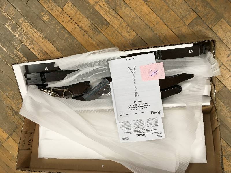 lot 48 image: Powell Merlot Coat Rack Model 383-274 open box new