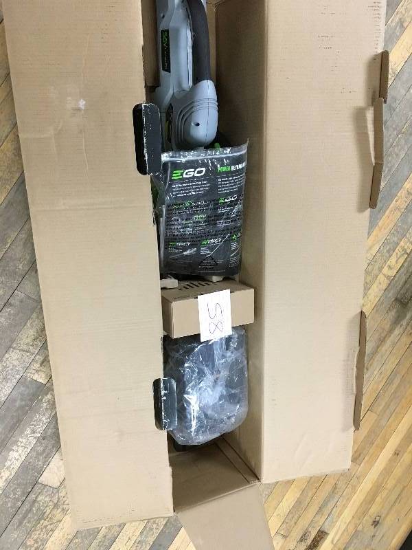lot 58 image: EGO 4-inch 56V Li-Ion Cordless Hedge Trimmer with 2.0Ah Battery and Charger Included not used