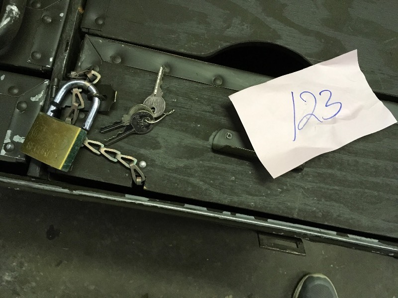 lot 123 image: Military Metal Storage Box