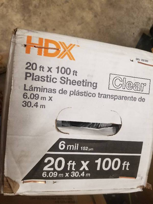 HDX 20 ft. x 1000 ft. Clear 6 mil Plastic Sheeting