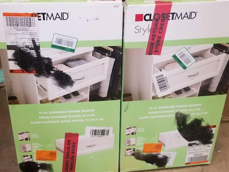 ClosetMaid Style 10 in. H x 25 in. W White Melamine Shaker Drawer Kit for 25 in. W Closet System - Lot of 2