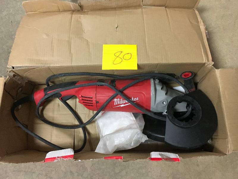 Milwaukee 15 Amp 79 in. Large Angle Grinder with Trigger Lock-On Switch in working conditions