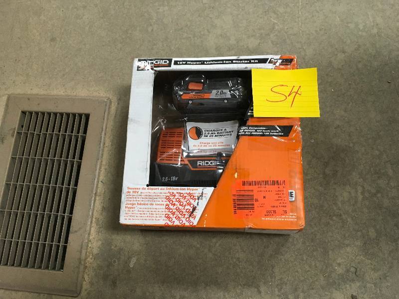 RIDGID 18-Volt Hyper Lithium-Ion Starter Kit not used