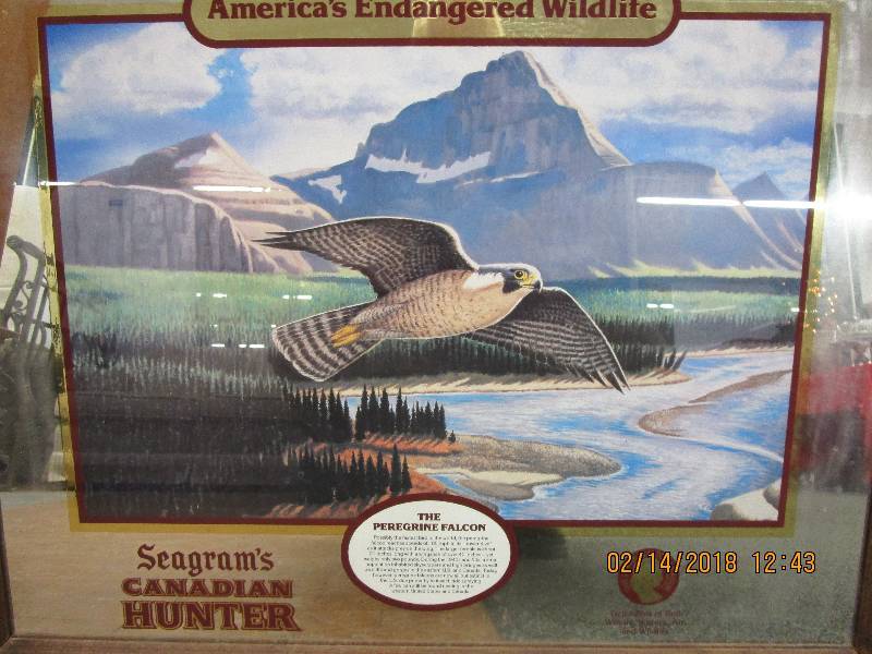 lot 23 image: Seagrams Mirrored Wildlife Picture