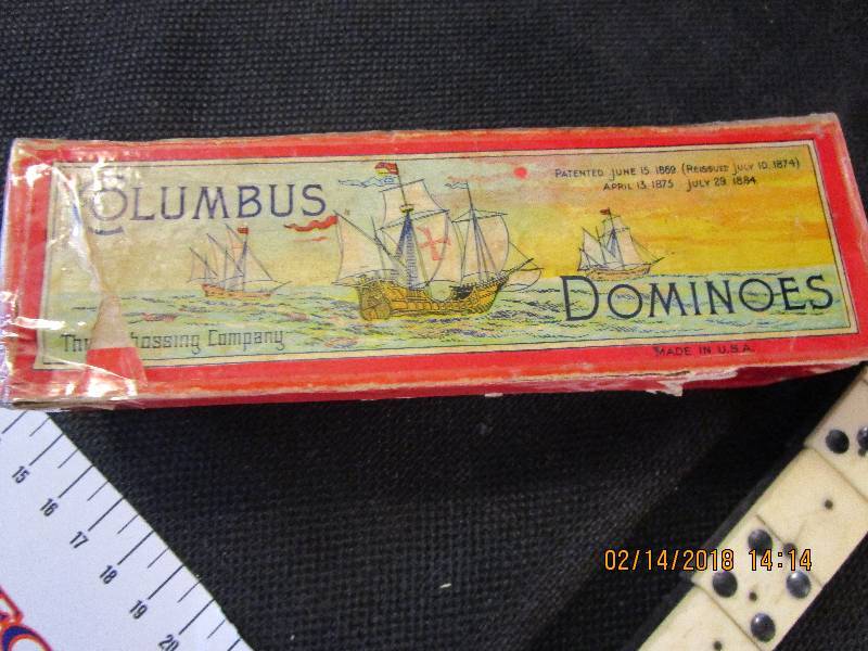 lot 35 image: Possible Ebony and  Ivory (pinned Together) and wood Dominos