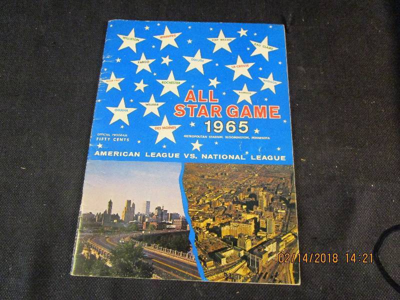 lot 37 image: 1965 All Star Game Program