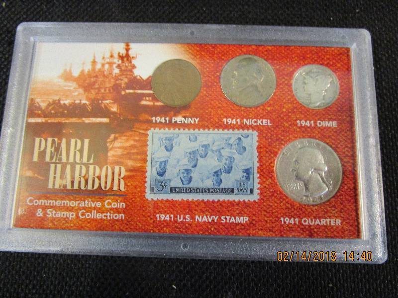 lot 42 image: Pearl Harbor Coin and Stamp Collection