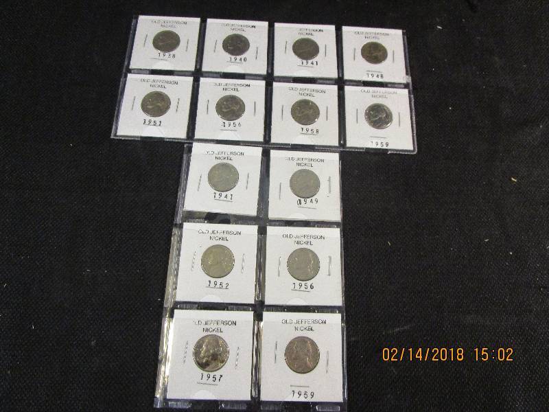 lot 46 image: 14-Old Jefferson Nickels