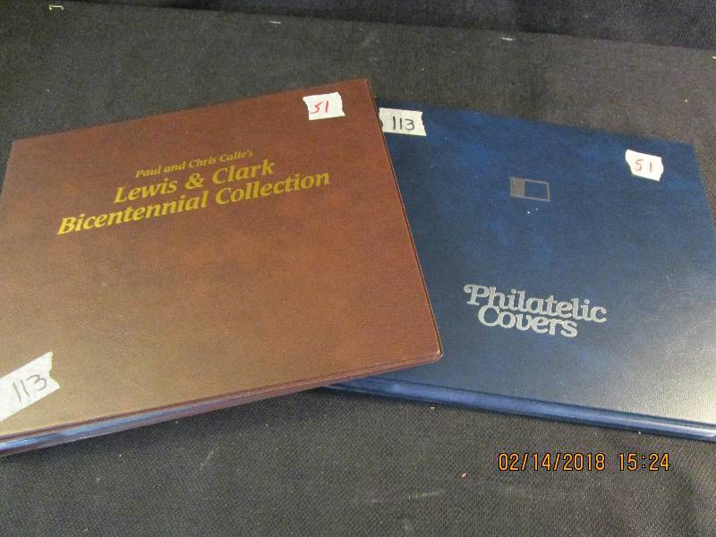 lot 51 image: Paul and Chris Calles Lewis and Clark Bicentennial Colletion First Day of Issue Stamp Collection  and Philatelic Covers and Certificate of Authenticity in back