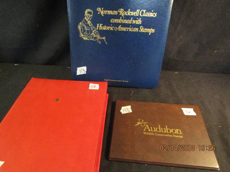 lot 52 image: Norman Rockwell and other First Day Issue Stamp Collections see description