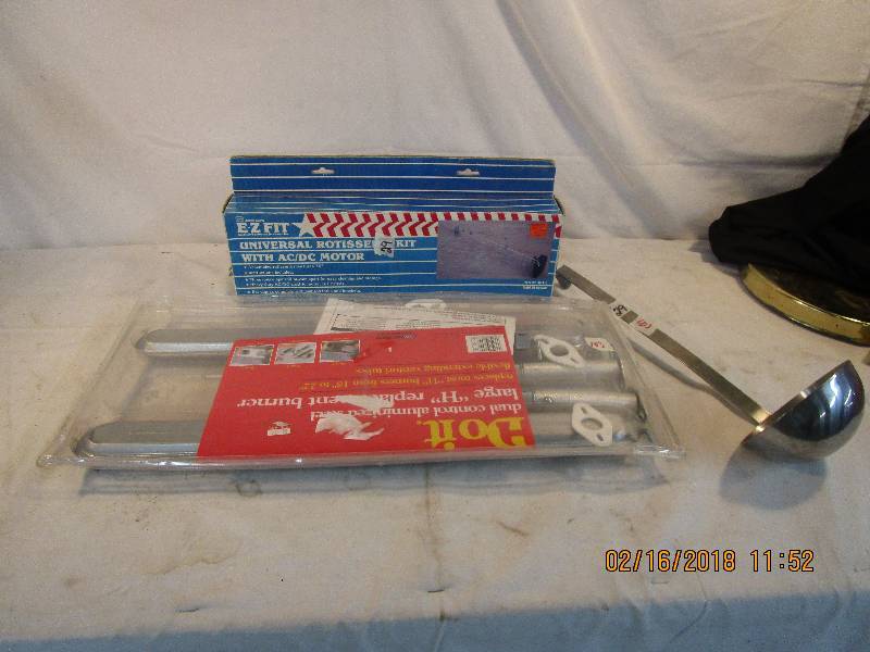 lot 103 image: Rotisseri in Box Grill Burner in Package and Stainless steel Ladel