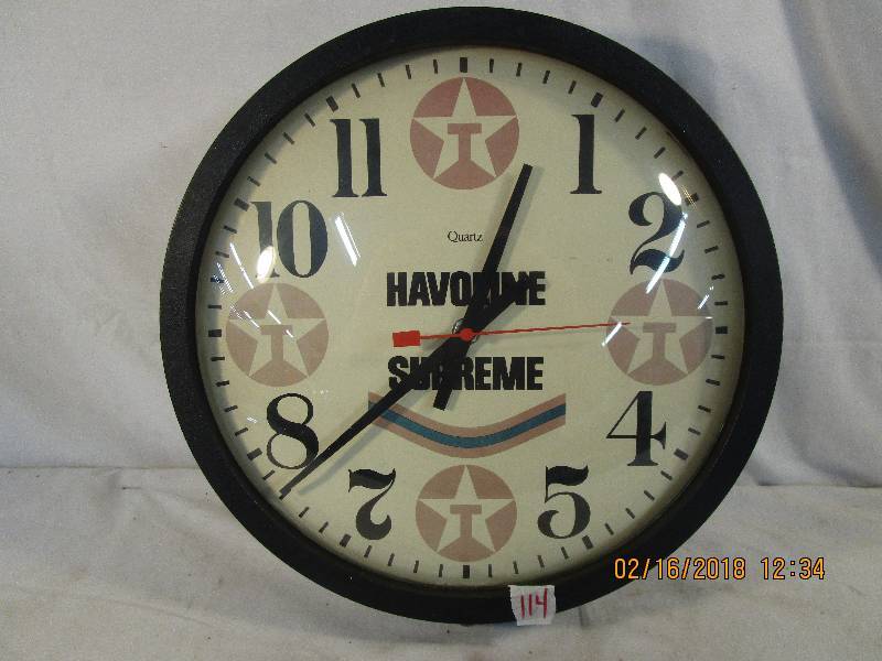 lot 114 image: Havoline Clock Works