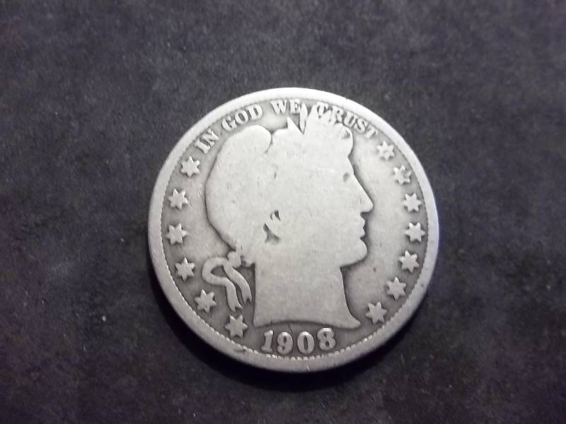 1908 O Barber Half Dollar