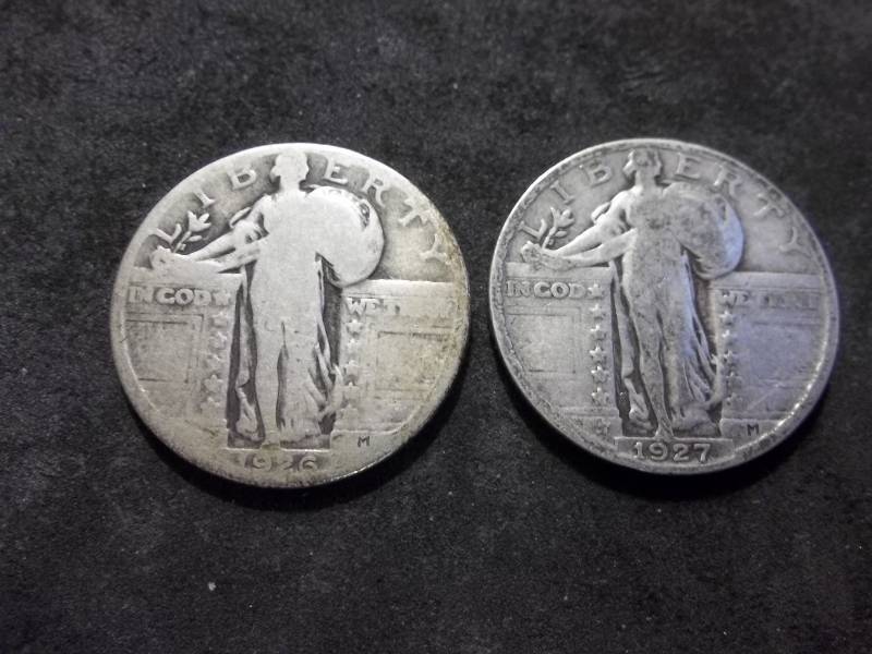 1926, 1927 Standing Liberty Quarters
