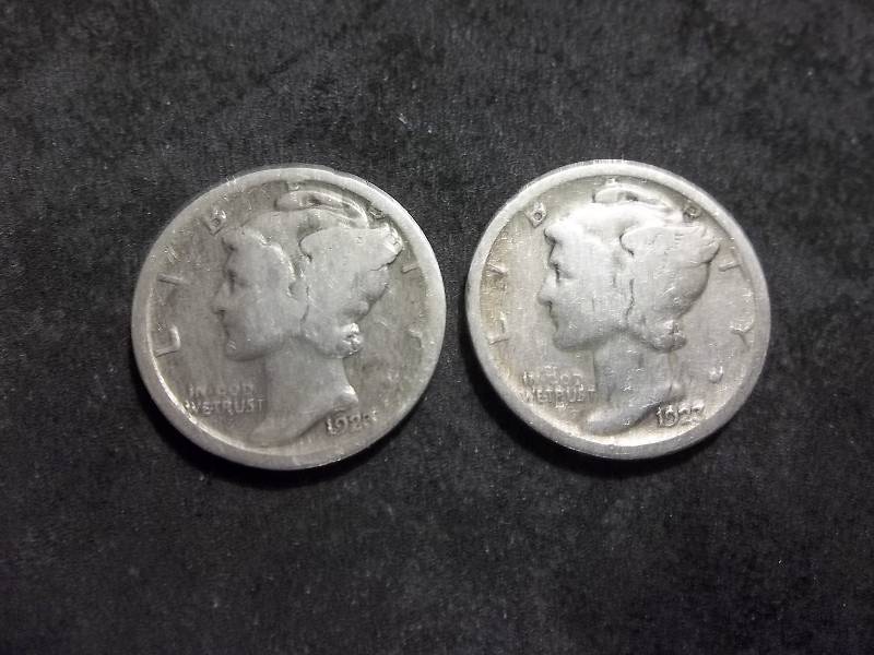 1923 P,S Mercury Dimes