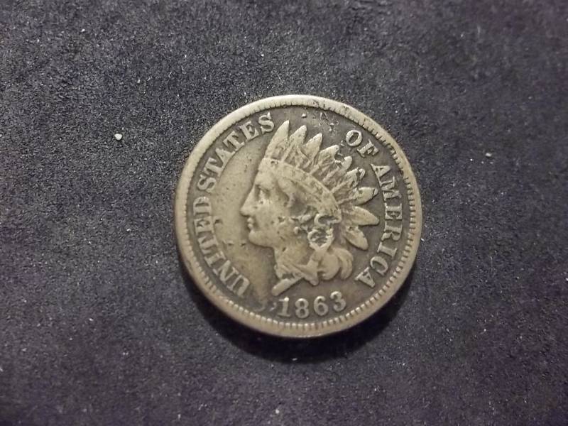 1863 Indian Head Bronze Cent