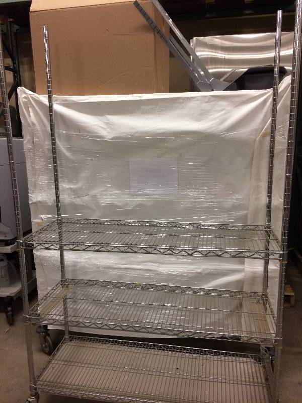NSF Appoved Heavy Duty Erecta Stainless Steel Mobile Restaurant Wire Shelf Shelving On Wheels - 3 Adjustable Shelves - Great For Restaurants Etc