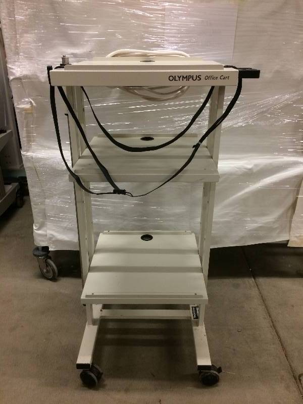 Medi-Mech Olympus Office Endoscopy Cart Medical Imaging Endoscopy Endoscope Procedures Video Mobile Electronics Tower Cart - Excellent Condition