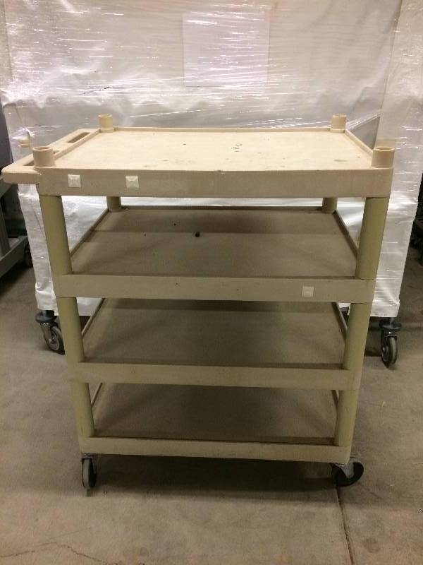 Luxor 4-Shelf Mobile Plastic Utility Cart