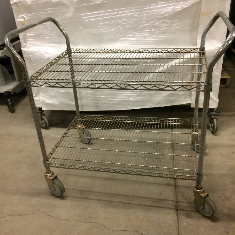 Foodservice 2-Shelf Stainless Steel NSF Approved Mobile Wire Rack