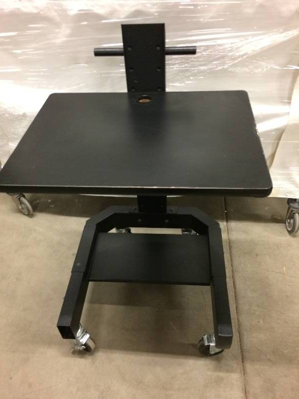 Global Industries Medical Clinic Mobile Laptop Monitor Computer Cart Base Shelf For CPU Storage Top Shelf Height Adjustable - Excellent Condition