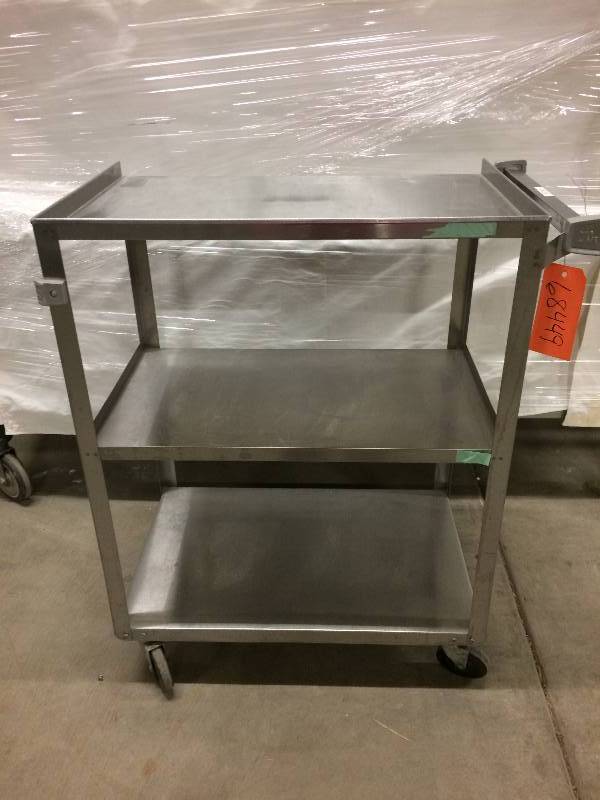 Supra Heavy Gauge Stainless Steel Foodservice Utility Stock Mobile Cart 500lb Capacity - Locking wheels - Excellent Condition
