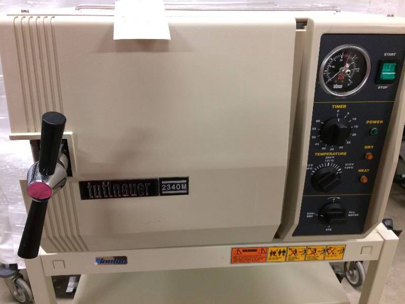 lot 2 image: Tuttnauer 2340M Manual Autoclave Dental Medical Sterilizer - Excellent Working Condition - Drain Is clogged and needs to be cleared