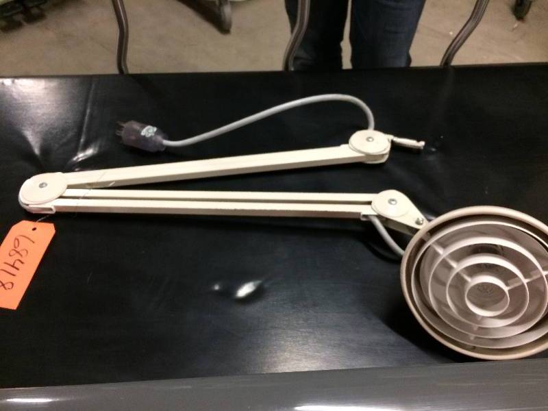 lot 4 image: Retails Used $250 DAZOR 794A Retro Industrial Chic Floating Adjustible Medical Exam Light