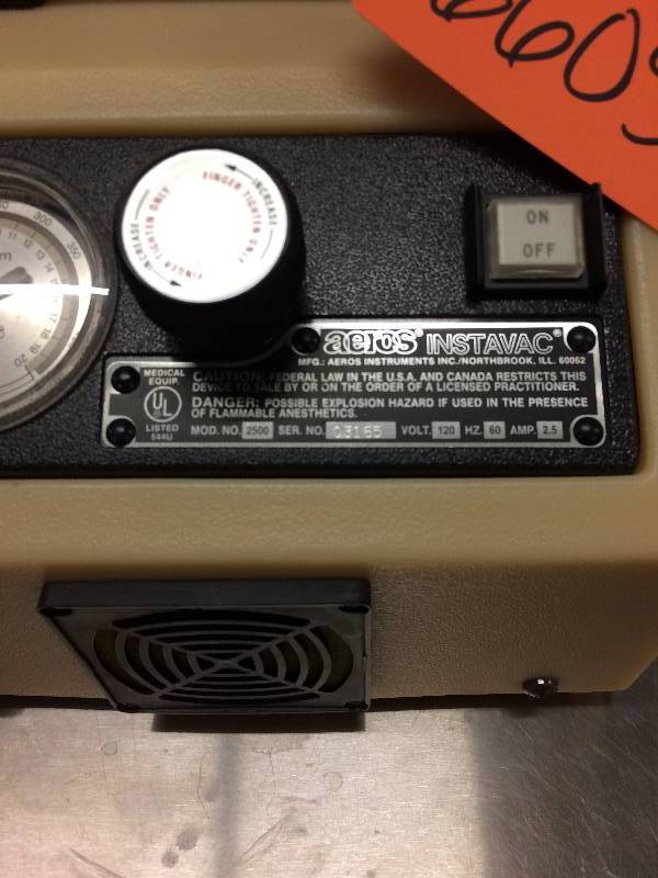 lot 7 image: Retail USED $300 Portable Aeros Instavac Endoscopic Surgical Aspirator Vacuum Suction Pump URgent Care Medical Clinic & Hospital Use - Excellent Condition