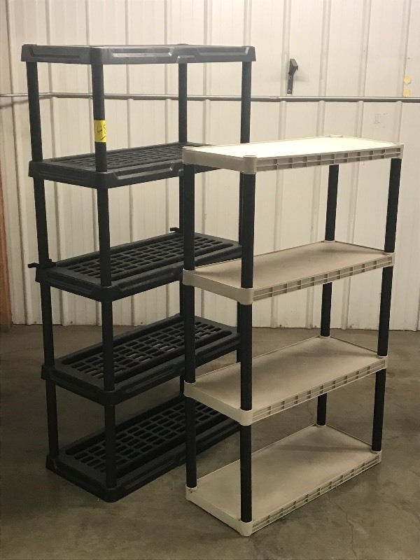 (2) Plastic Shelves