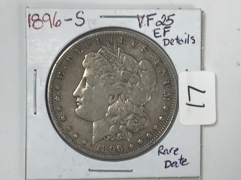 1896-S Morgan Silver Dollar, Rare D...