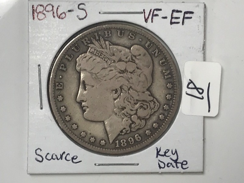 1896-S Morgan Silver Dollar, Rare D...