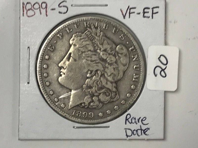 1899-S Morgan Silver Dollar, Rare D...