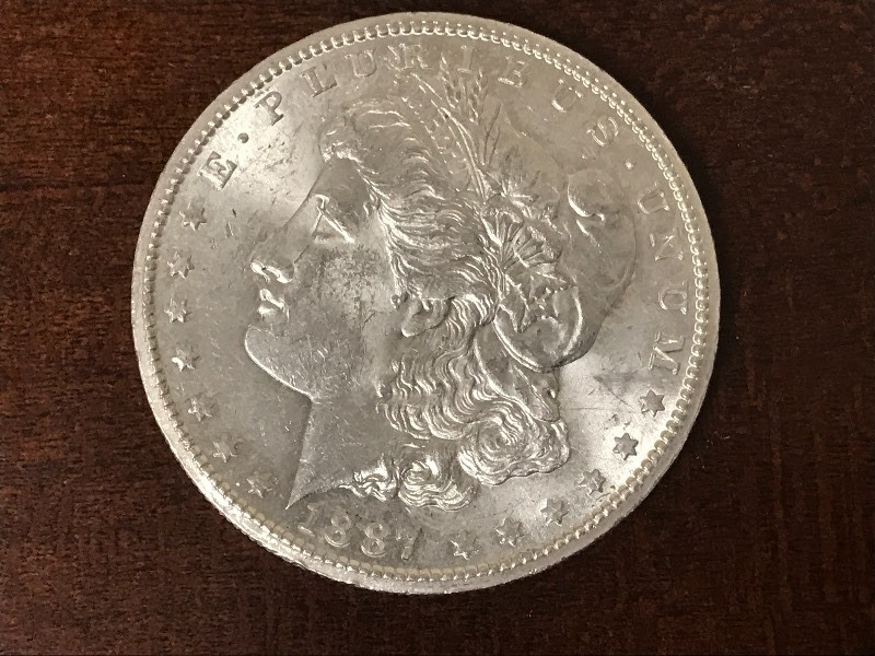 lot 2 image: 1887-S Morgan Silver Dollar ...