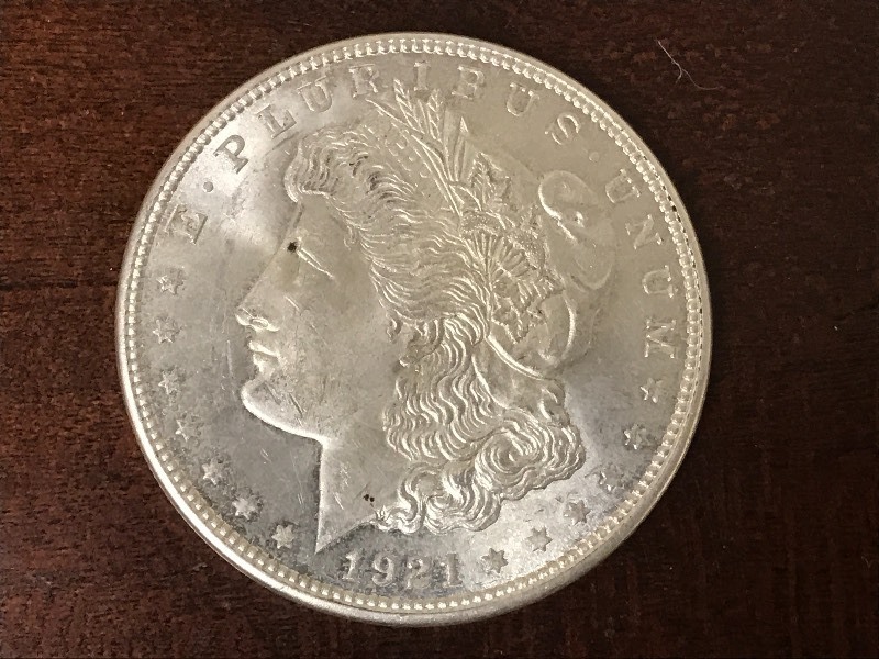 lot 6 image: 1921-D Morgan Silver Dolar ...