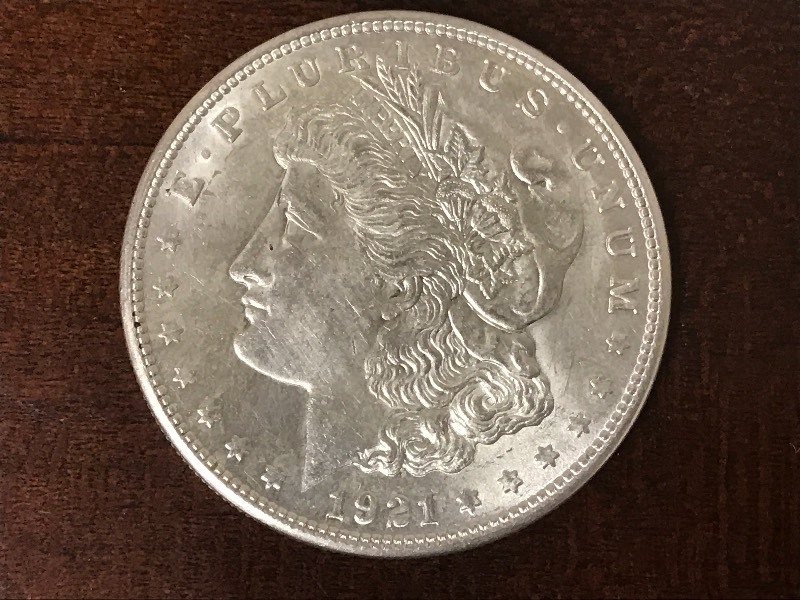 lot 7 image: 1921-S Morgan Silver Dolar ...