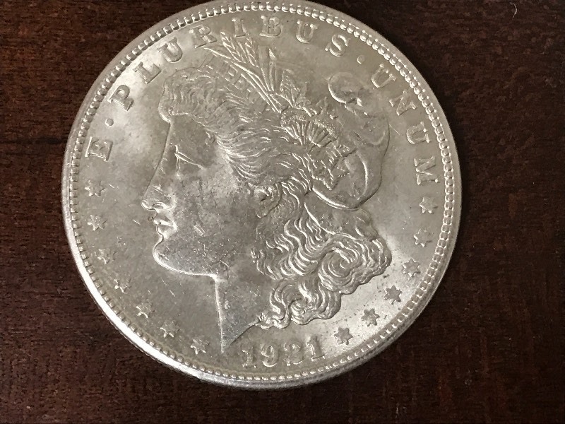 lot 10 image: 1921-S Morgan Silver Dolar ...