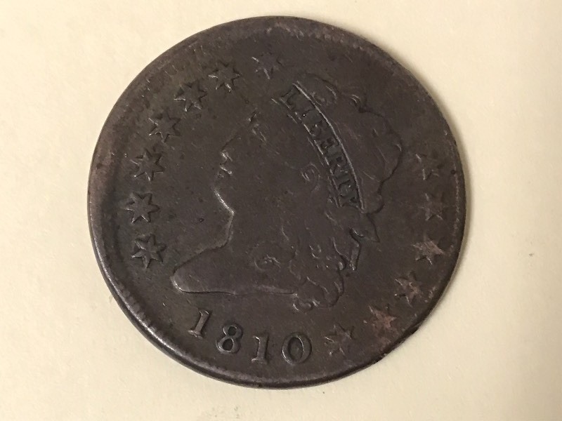 lot 16 image: 1810 Large Cent ...