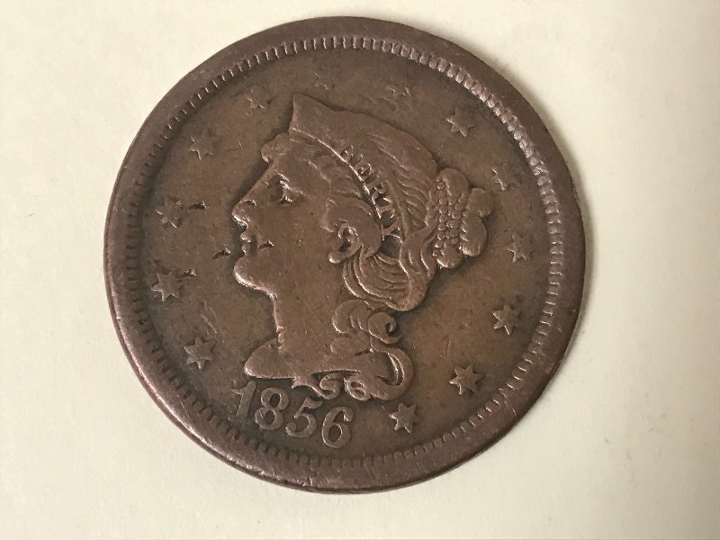 lot 19 image: 1856 Large Cent ...