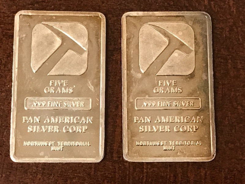 lot 27 image: (2) Pan American Silver Corp. 5-Gra...